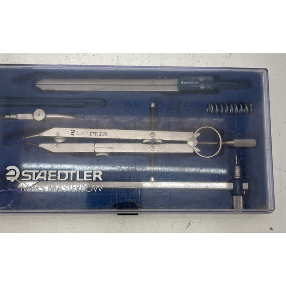 Vintage Staedtler Mars-Masterbow Drawing Drafting Compass Set 551 11 A6N - Picture 2 of 16